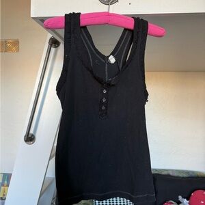 Free People Black Sleeveless Top